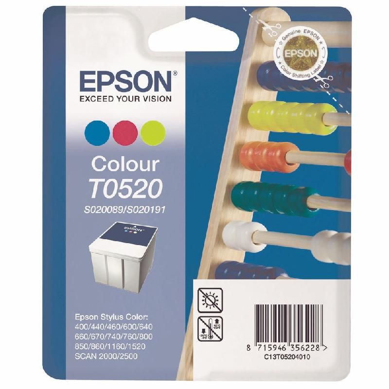 EPSON CARTOUCHE D'ENCRE COURBES T05204 C (C13T05204010) - COULEUR: CYAN (LOT DE 2 CARTOUCHES)
