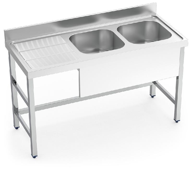 FRICOSMOS Evier avec support 2C,EI 2000x700x850 mm. Dimensions de la cuve 600x500x300 mm. - inox 056042OST_0
