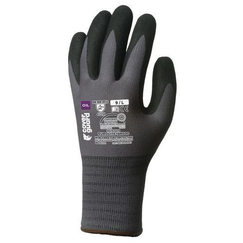 GANTS DE MANUTENTION EUROGRIP 15N500 ENDUCTION NITRILE T08 - COVERGUARD