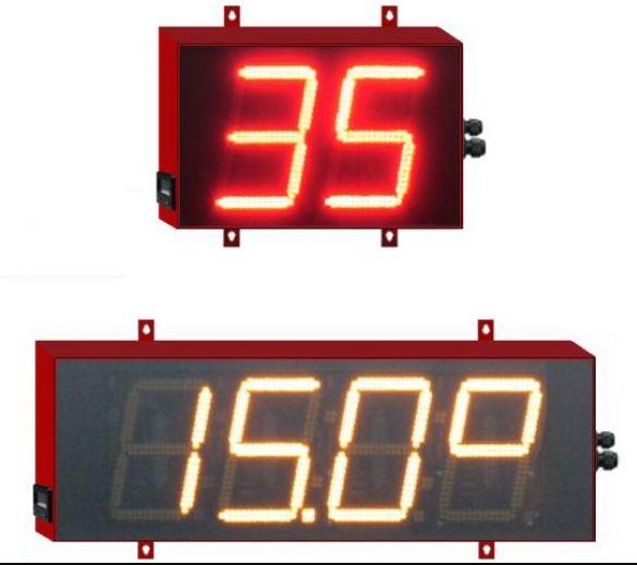 Indicateur géant PT100 - Chiffres 18 cm - Intérieur/extérieur - LED rouge, vert ou jaune - Lecture jusqu'à 70 m_0