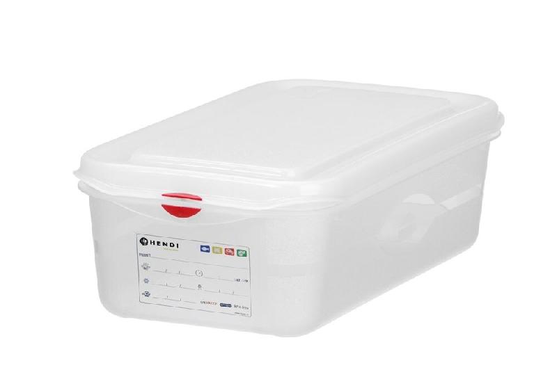 ITALCONCEPT Bac GN 1/3, polypropylène, HENDI, GN 1/3, 2,5L, Transparent, 325x176x(H)65mm - 8711369873229_0