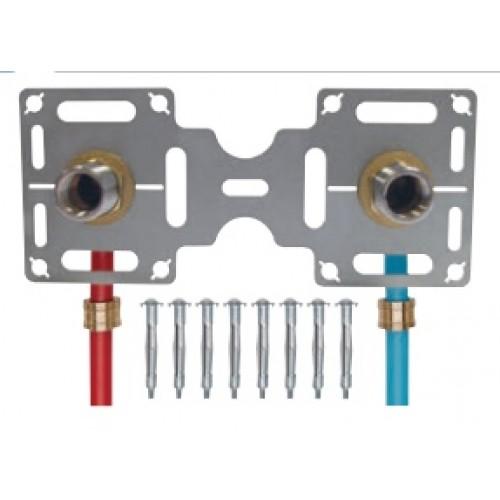 KIT PLATINE POUR RACCORDEMENT DOUCHE - POUR TUBE PER DIAMÈTRE 16 MM BOUTTÉ