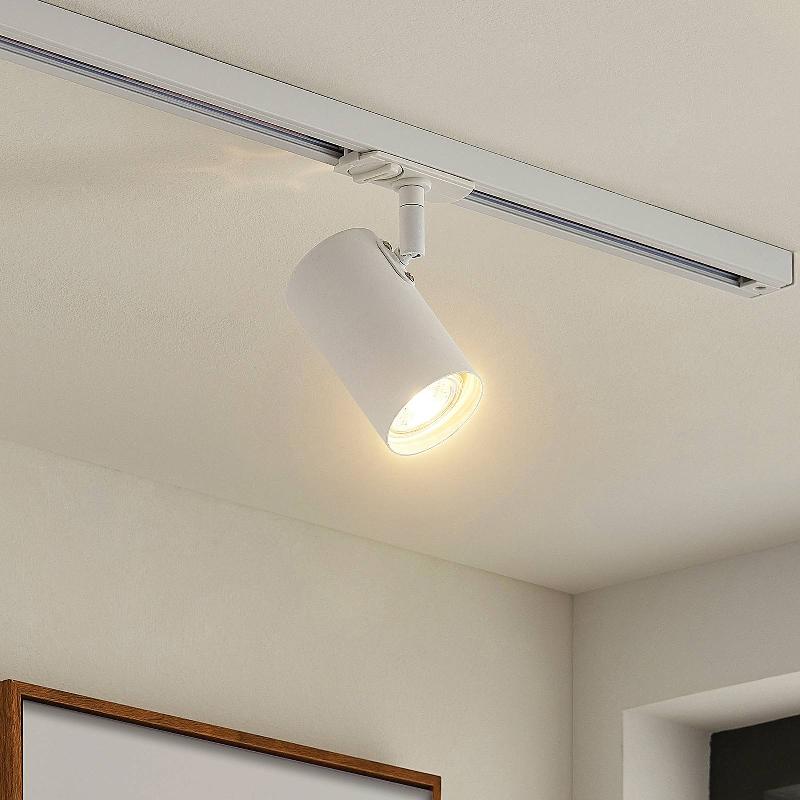 LINDBY SPOT SUR RAIL LINARO, GU10, Ø 6 CM, BLANC, MONOPHASÉ