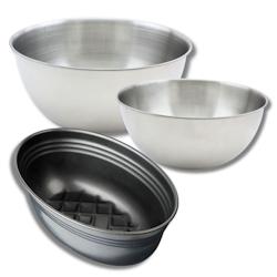 Lot avec 1 moule à pain 26 cm, 1 spatule Zenker et 2 bols à mixer en inox Fackelmann - noir métal 3176239936377_0
