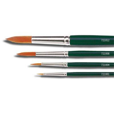 LOT DE 4 - PINCEAU HOBBY LINE BASIC, NYLON, ROND, N. 12