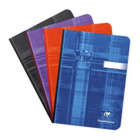 LOT DE 5 - CARNET BROCHURE DOS TOILÉ A5 96 FEUILLES LIGNÉES COULEUR ALÉATOIRE - ASSORTIS