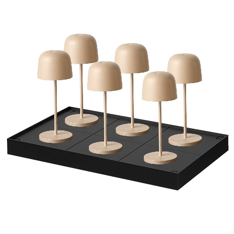 Lumisky Lot de 6 Lampes de table avec socle Acier H28CM Crème - beige 3666162011024_0