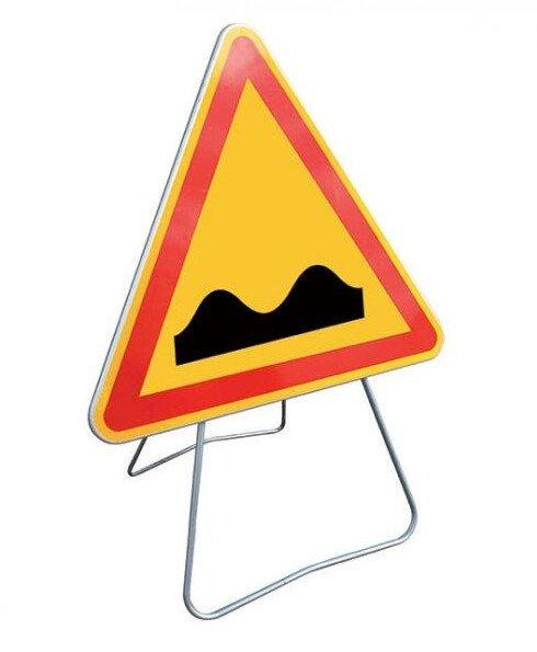 Panneau de chantier routier AK2 dos d'âne - Tailles : 700 CL2 - Certifié NF et CE_0