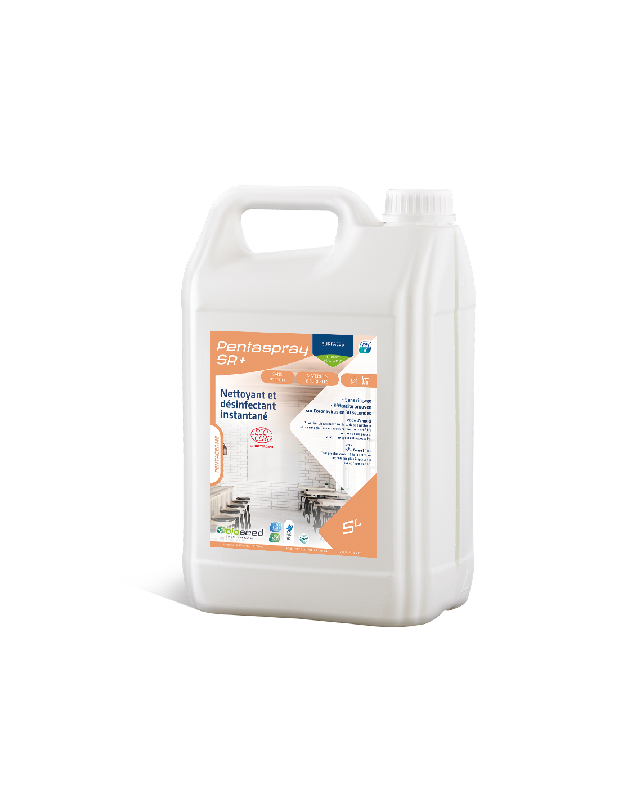 PENTASPRAY SR+ NON PARFUME DESINFECTANT SURFACES AGROALIMENTAIRES - ECOCERT - 5L  - CARTON DE 4 MARQUE OBIOSEED_0