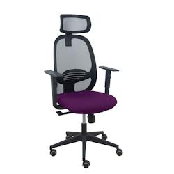 Piqueras y Crespo Silla Cilanco negra malla negra asiento bali morado brazo regulable cabecero regulable - violet multi-matériau 354SNM840B760B10CRPCR_0