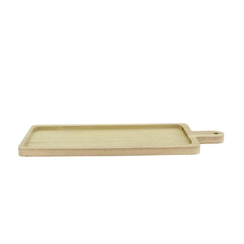 Plateau en bois rectangulaire avec manche Bosco 39x14x1,5 cm - par 40_0