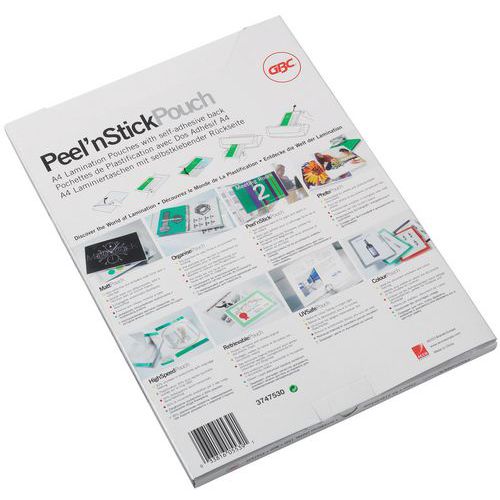 POCHETTES DE PLASTIFICATION GBC PEEL 'N STICK