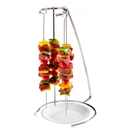 PORTE-BROCHETTES FIL INOX POUR 5 BROCHETTES BRON