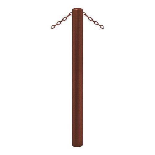 POTELET CARREFOUR Ø76MM CHAINES 2 ANNEAUX ZINC ASPECT CORTEN - PROCITY