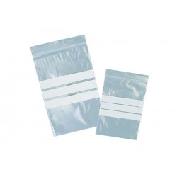 Sachets plastique à fermeture zip avec bande de marquage - Dimensions 60x80 mm - Qualité 50 µ_0