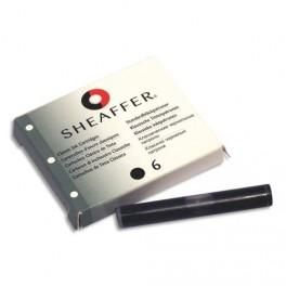 SHEAFFER CARTOUCHE POUR STYLO À PLUME ENCRE NOIRE RECA EN ÉTUI DE 6