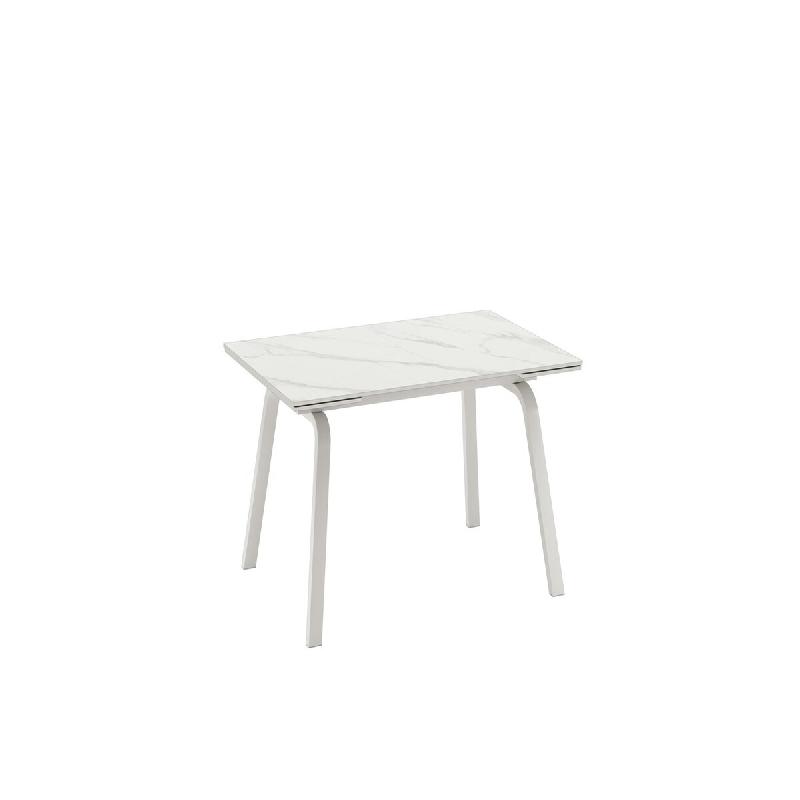 Stones Chaise de salle à manger Vera avec assise et dossier en tissu beige et structure en noyer massif - Design classique et contemporain - blanc mu_0