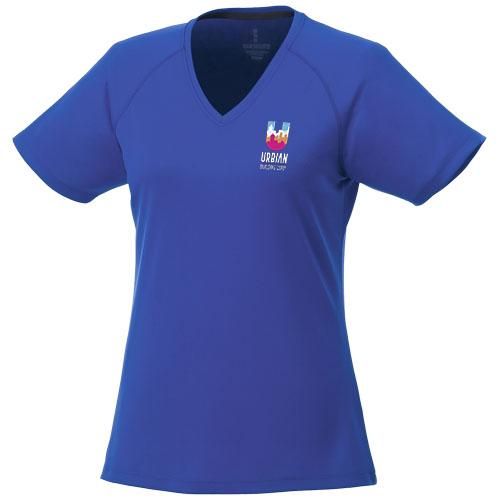 T-shirt Cool Fit manches courtes col V femme Amery - 100% polyester respirant 145 g/m²_0