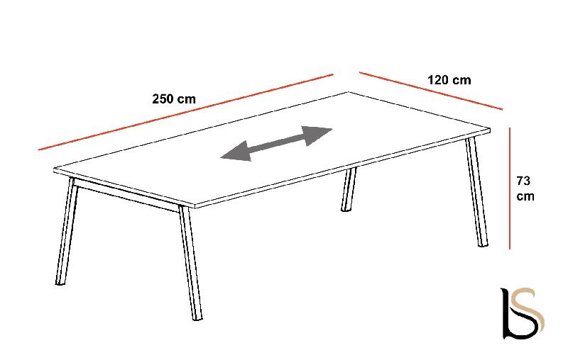 Table de réunion Born- Mobel Linea - Blanc 9010, 250, Blanc_0