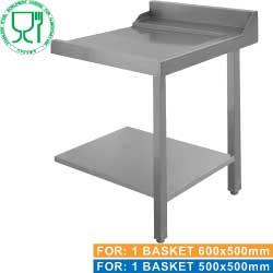 Table entrée/sortie droite DLA-D8 - Tables entrée-sortie pour lave-vaisselle à capot 800x715xh850/1020_0