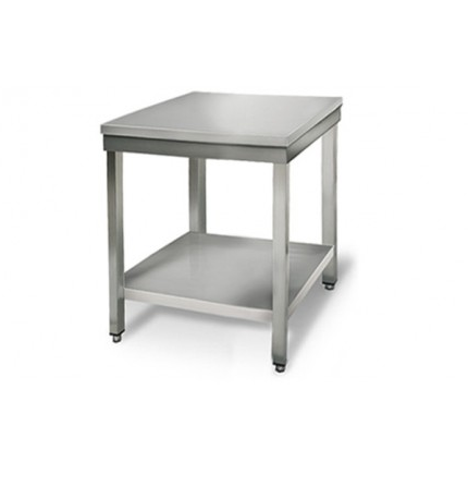 Table inox 600 x 600 - Référence T60X60 - Capacité 500 kg - Acier inoxydable double paroi_0