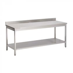 Table Inox Avec Sous Tablette Et Dosseret – Materiel Horeca, 1600 x 700mm - GDATS-167A_0