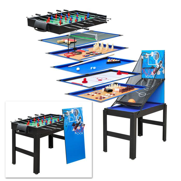 Table multi-jeux 14-en-1 / baby-foot, tennis de table, basket etc_0