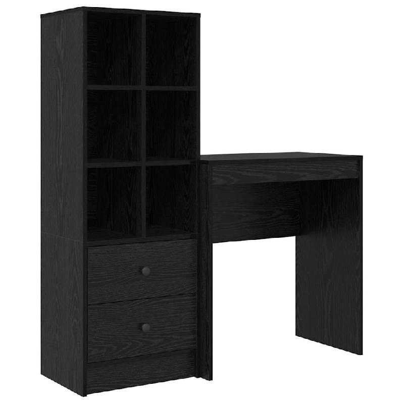 VidaXL Bureau avec tiroir 2 pcs Chêne noir Modèle Titan Vent Pro - 8721158934819_0