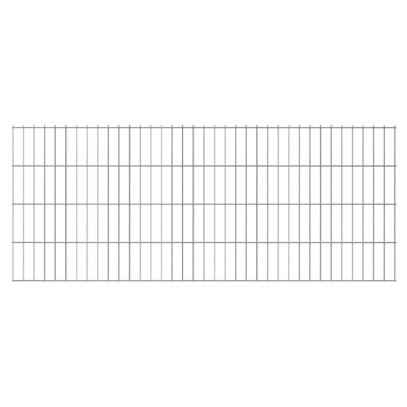 Vidaxl panneau de clôture de jardin 2d 2,008x0,83 m argenté 142068_0