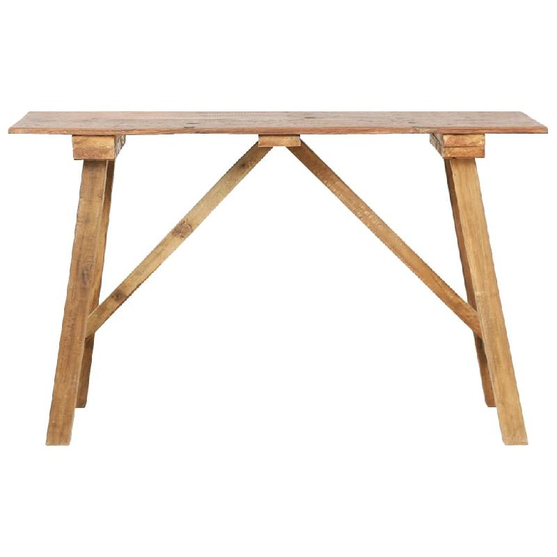 VidaXL Table console 130x40x80 cm bois de récupération mélangé Modèle Luna Carrée - 283916_0