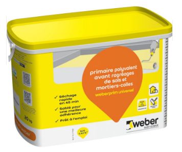 Weberprim universel - Primaire d'accrochage - Weber Saint-Gobain - Séchage rapide en moins de 45 mn - Forte adhérence, tous supports_0