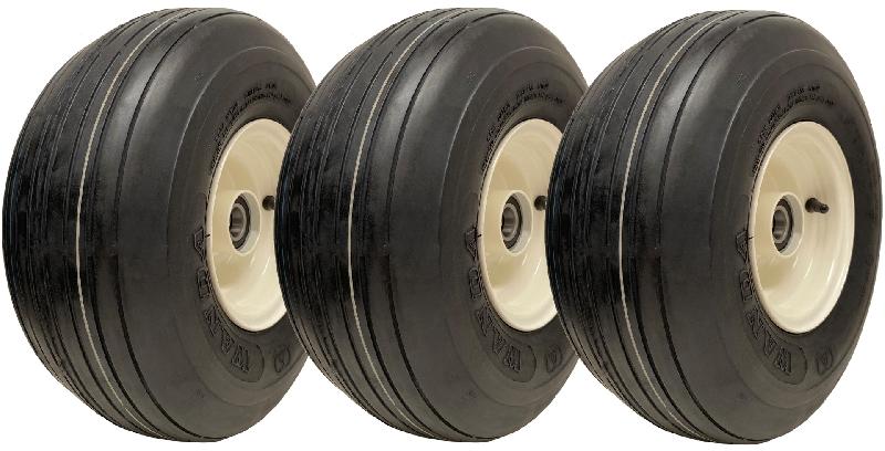 15x6.00-6 Multi Rib Wheels Lawnmower Wheels 6ply P508 Rim  Cap 20mm Bearing (Set of 3)_0