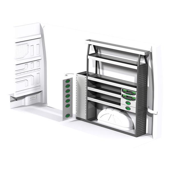 Aménagement métal côté droit - 1662mm x 1735mm x 300mm - 77Kg - Marque MAN_0