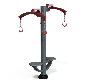 Appareil de fitness de plein air - Parapente double S0204A - Structure robuste, dimensions compactes_0