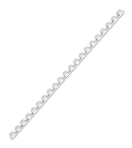 BAGUETTE RELIURE ANNEAUX PLASTIQUE PAVO 8 MM BLANCHE - BOÎTE DE 100