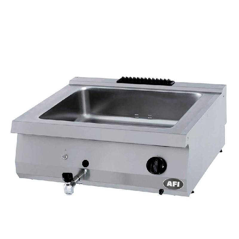 Bain marie à gaz gamme 700 avec 2 cuves gn 1/1 puissance 4 kw - 800... - PBMP7G80_0