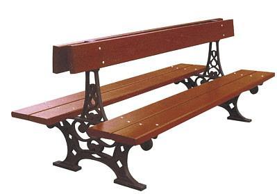 Banc en bois et fonte 'Versailles' - pieds en fonte anti-oxydante, 6 lattes 35 mm - version double ou simple_0