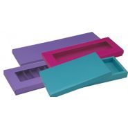 BFCL1F - Emballages sur mesure AB Symetry - Boîte longue pelliculée avec trottoir - Dimensions intérieures : 135 x 95 x 27 mm_0