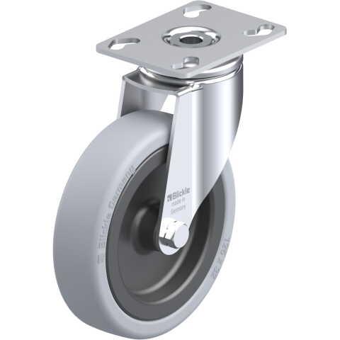 BLICKLE - ROULETTE PIVOTANTE Ø 125MM BANDAGE CAOUTCHOUC SBR 120KG - LKPA-VPA 126G