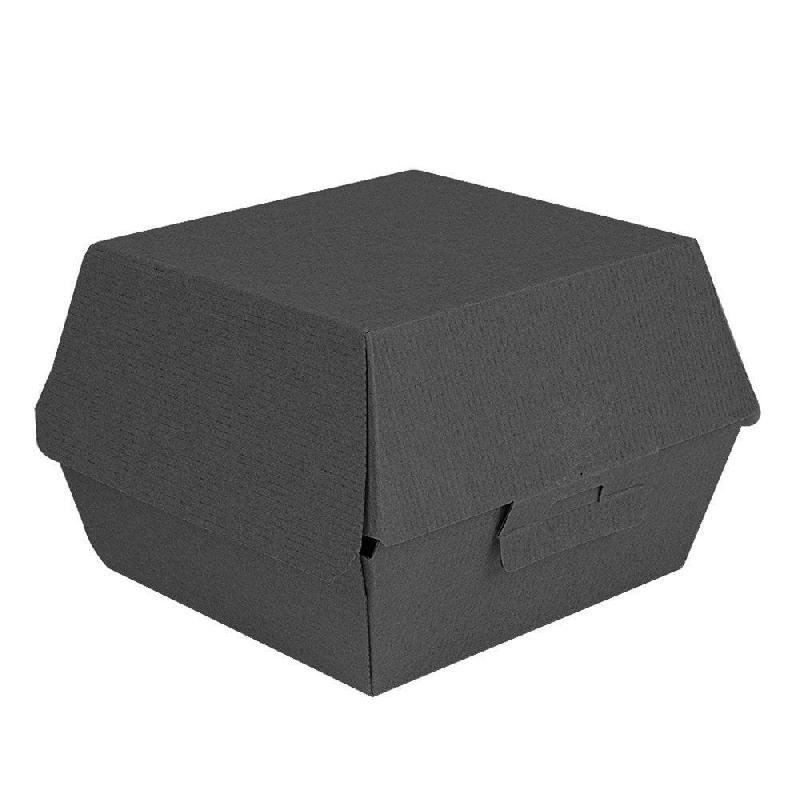 Boîte hamburger The Pack carton ondulé nano micro M 13X12,5X9cm noir - par 500_0