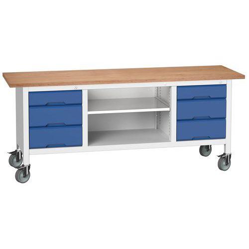 BOTT 1 ETABLI MONOBLOC ROULANT VERSO 2000 X 600 M34 - BOTT