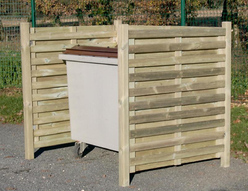 Cache-conteneur simple en pin - Dimensions 1,18 x 1,4 x 1,44 m_0