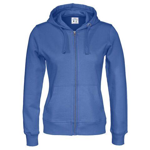 COTTOVER SWEATSHIRT À CAPUCHE FULL ZIP FEMME - CERTIFIÉ GOTS BLEU - TAILLE M
