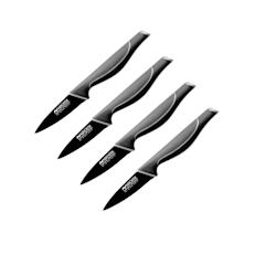 Ensemble de 4 Couteaux à légumes 20 cm Nirosta Black Edition - noir 3176239932423_0
