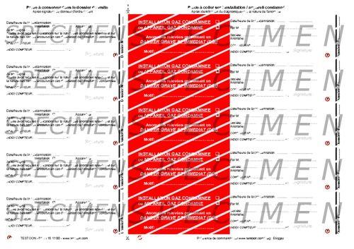 Etiquettes condamnation gaz, dgi - planche de 5 étiquettes autocollantes - DIVEtiqgaz_0