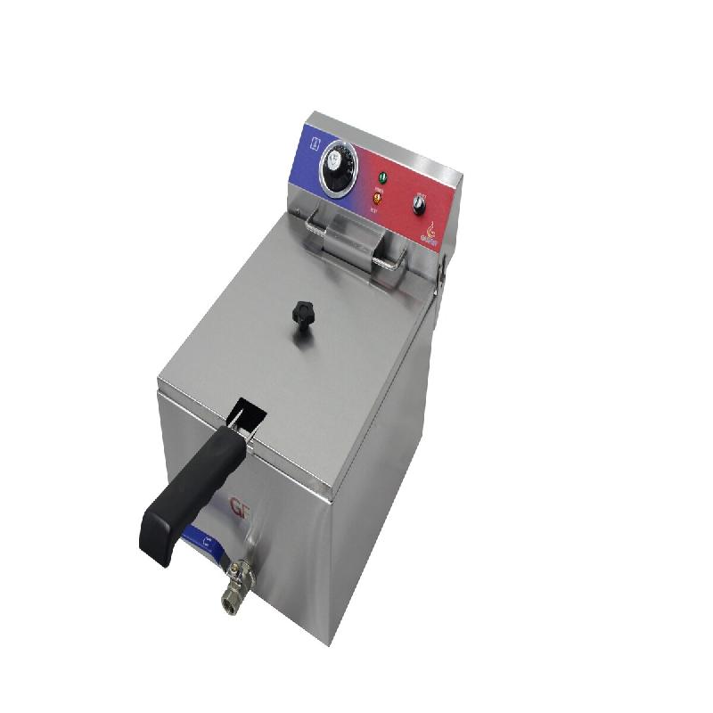 Friteuse électrique avec robinet et thermostat E.G.O en acier inoxydable 325 x 280 x 460 mm | Gasfrit - gf013_0