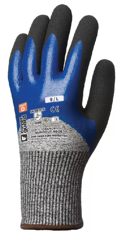 Gants cut D. HPPE J13 paume double enduit nitrile+3/4 dos - Référence : 1CRAN_0
