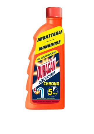 GEL CONCENTRÉ DÉBOUCHEUR 5 MINUTES OURAGAN 500 ML