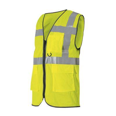 GILET DE TRAVAIL MULTIPOCHES SAFARI AIR JAUNE T2S_0