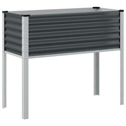 Helloshop26 - Jardinière bac lit surélevé plantes fleurs terrasse jardin 100 x 41 x 90 cm acier anthracite 02_0037271 - 3000214042435_0